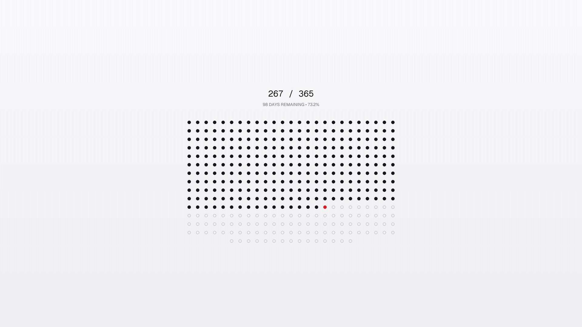 365 by Leavor Studio - Year-in-Dots Date Wallpaper in Linen Weave Light Theme